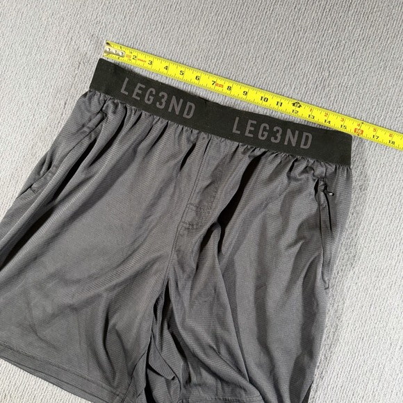 LEG3ND Mens Gym Short Running Training Elastic Size XL Gray - Picture 6 of 8